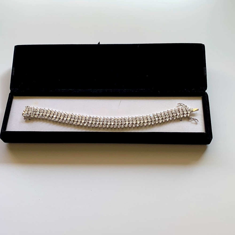 Things Remembered Three Row Crystal Bracelet